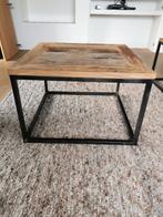 Salontafel steigerhout zwart onderstel, Huis en Inrichting, Ophalen, Gebruikt, Overige houtsoorten