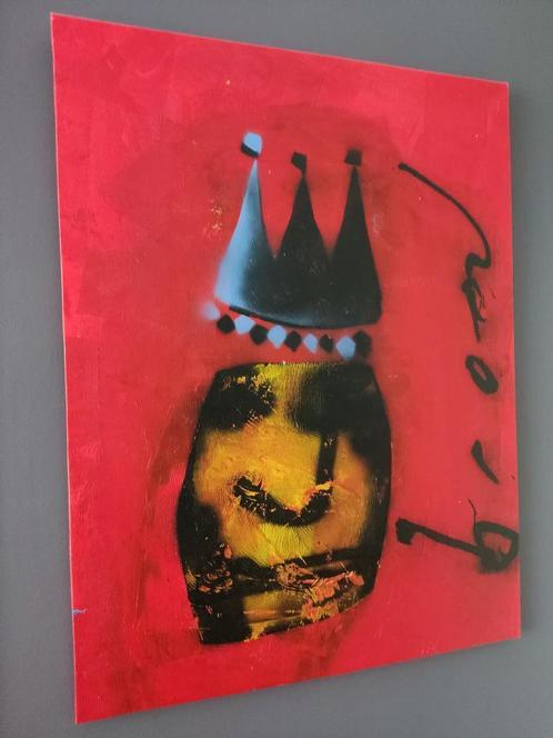 Schilderij Herman Brood 'Koninginnehoofd', Antiek en Kunst, Kunst | Schilderijen | Abstract, Ophalen