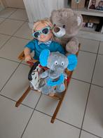 Pop op schommelpaard, Kinderen en Baby's, Speelgoed | Knuffels en Pluche, Ophalen, Zo goed als nieuw, Beer