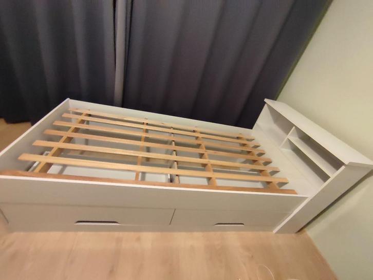 eenpersoonsbed 90 x 180 cm, Maison & Meubles, Chambre à coucher | Lits, Utilisé, Une personne, 90 cm, 190 cm ou moins, Autres matériaux