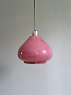 Vintage hanglamp in paarse opaline, jaren 70, Gebruikt, Vintage, Ophalen of Verzenden, Overige kleuren