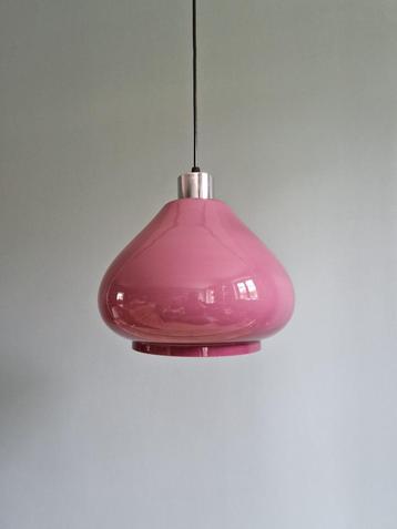 Vintage hanglamp in paarse opaline, jaren 70