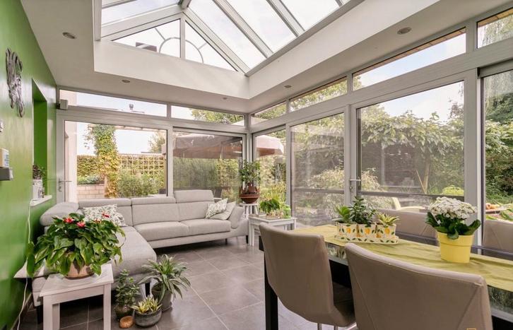 Veranda dubbele beglazing, schuifdeuren, plat dak en koepel, Tuin en Terras, Overkappingen, Veranda, Ophalen