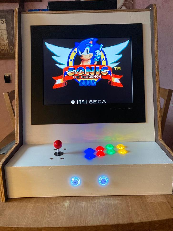 Arcade Bartop Spielautomat selfmade DIY Sonic Sega, Games en Spelcomputers, Spelcomputers | Overige, Zo goed als nieuw, Ophalen