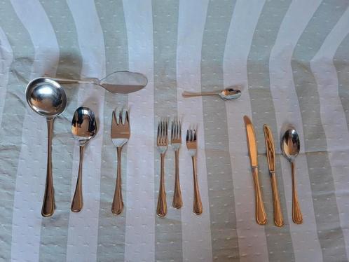 88 delig bestek - sollingen - 24 karaat verguld, Huis en Inrichting, Keuken | Bestek, Gebruikt, Ophalen