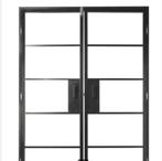 steel look dubbele deur, Doe-het-zelf en Bouw, Deuren en Vliegenramen, Ophalen, Gebruikt