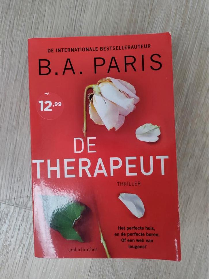 B.A. Paris - De therapeut- Nieuw gekocht, 1 lezer, Boeken, Thrillers, Zo goed als nieuw, Ophalen of Verzenden