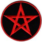 Pentagram stoffen opstrijk patch embleem, Verzenden, Nieuw