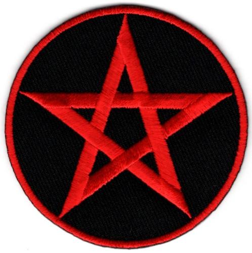 Pentagram stoffen opstrijk patch embleem, Verzamelen, Stickers, Nieuw, Verzenden