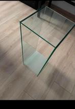 Moderne Glazen Bijzettafel / Sokkel, Huis en Inrichting, Ophalen, Zo goed als nieuw, Glas
