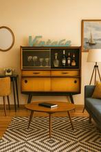 Vintage dressoir met bardisplay 50/60 — Scandinavisch retro, Ophalen, Gebruikt, Glas