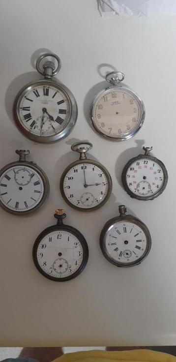 Lot 7 x antieke zakhorloges beschikbaar voor biedingen