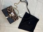 Sac à bandoulière DKNY en cuir pour femme leo/noir, Bijoux, Sacs & Beauté, Enlèvement ou Envoi, Comme neuf, Noir, Autres marques