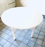 Ronde witte eettafel, Huis en Inrichting, Ophalen, Kunststof, Gebruikt, Rond