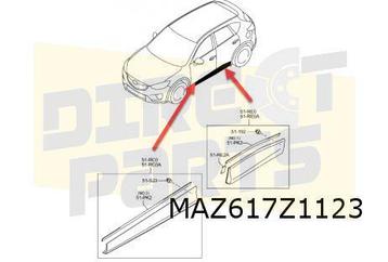 Mazda	CX-5 (1/12 - 6/17) (KE) stootlijst achterportier Links beschikbaar voor biedingen