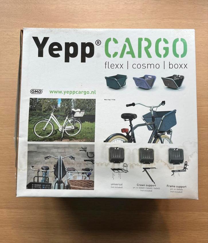 Yepp Cargo Boxx + Crown Support, Fietsen en Brommers, Fietsaccessoires | Fietsmanden, Nieuw, Fietsmand, Stuurbevestiging, Ophalen
