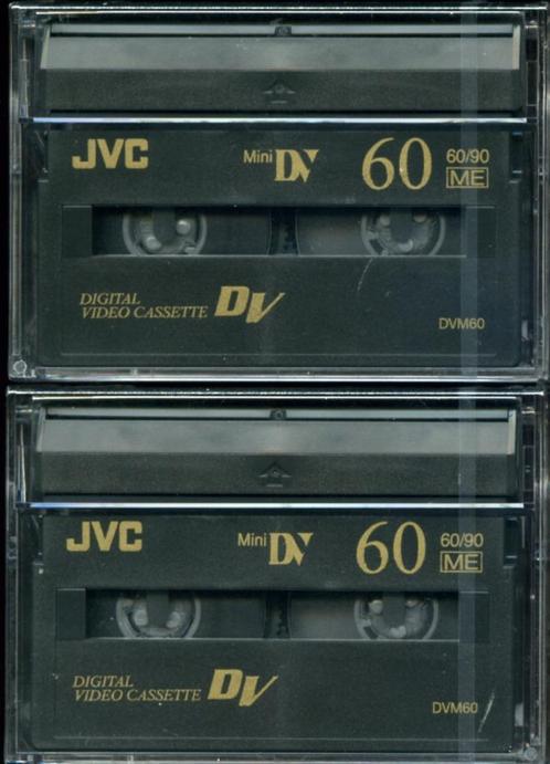 Cassette miniDV JVC 60 min, 2 pièces, neuve, TV, Hi-fi & Vidéo, TV, Hi-fi & Vidéo Autre, Neuf, Envoi