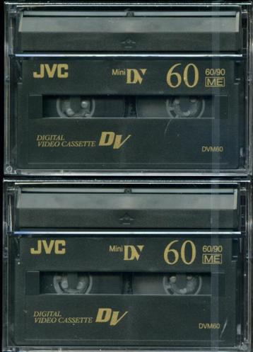 miniDV Casette JVC 60 min, 2 stuks, nieuw
