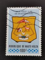 Haute-Volta 1977 - wapenschild Ouagadougou - paard - haan, Ophalen of Verzenden, Overige landen, Gestempeld
