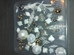 Set van 48 kerstballen wit - zilver en een vleugje goud, Ophalen, Zo goed als nieuw