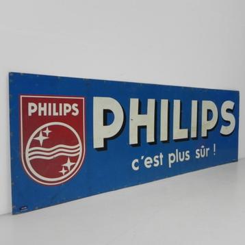 Philips reclamebord 1 x 3 m, jaren 60 beschikbaar voor biedingen