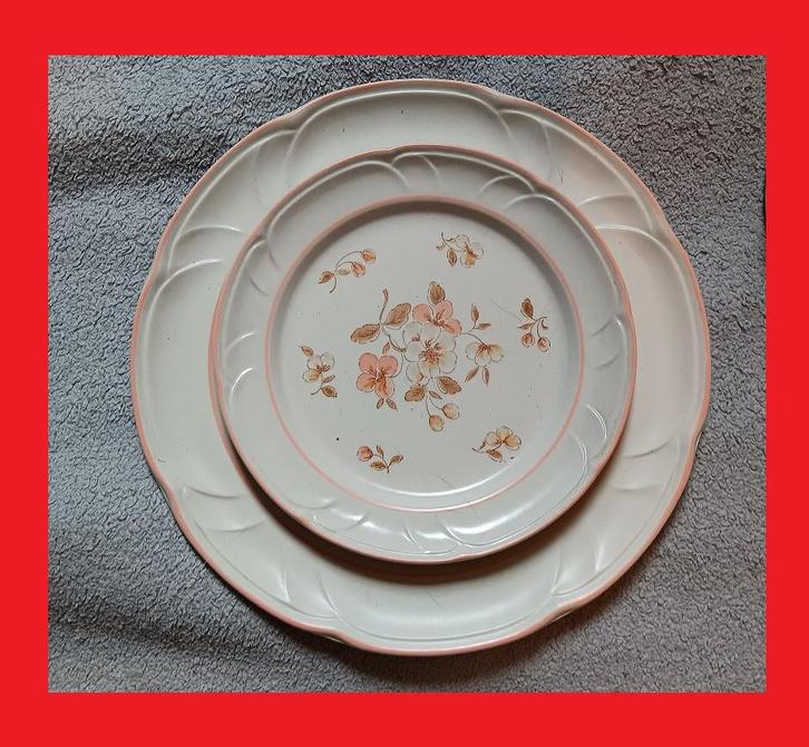 Série d'assiettes Country ware en grès cérame, Antiek en Kunst, Antiek | Servies los, Ophalen