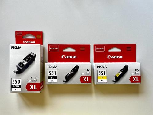 6 originele Canon inktcartridges 550 en 551 vr Pixma printer, Informatique & Logiciels, Fournitures d'imprimante, Neuf, Cartridge