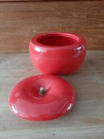 Grote pot met deksel, Huis en Inrichting, Woonaccessoires | Vazen, Ophalen of Verzenden, Gebruikt, Rood, Aardewerk of Porselein