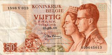 BILLET DE 50 FRANCS  BELGIQUE  ROI BAUDOUIN - ATOMIUM BRUXEL beschikbaar voor biedingen
