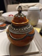 Marokkaanse keramiek vaas ingelegd zilveren ligatuure, Ophalen of Verzenden