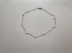 Nieuwe zilverkl. halsketting met perles-fines - 40cm (nr123), Ophalen of Verzenden, Nieuw, Overige materialen
