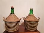 vintage glazen ballonfles wijngistingsfles, Ophalen, Gebruikt
