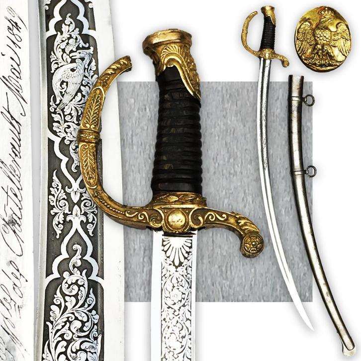 🚨 Zeer zeldzame LUXE SABER Franse kanonnier 1849 ORIGINEEL, Verzamelen, Militaria | Algemeen, Landmacht, Zwaard of Sabel, Verzenden