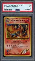 Blaine's Charizard Holo PSA 7 #6 Japanese Gym Challenge 1999, Foil, Losse kaart, Zo goed als nieuw, Verzenden