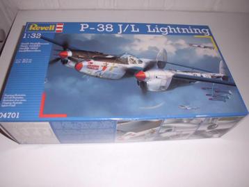P-38 J/L Lightning Revell nr 04701 schaal 1/32 plastic model beschikbaar voor biedingen
