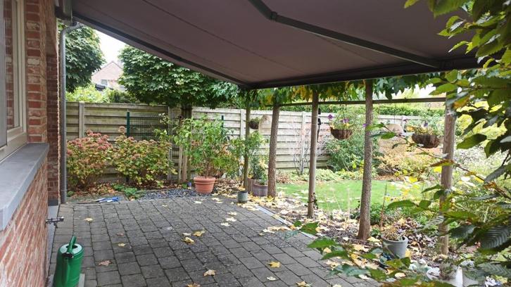 zonwering HORTENSUS 5meter grijs, Tuin en Terras, Zonneschermen, Gebruikt, Screen, 450 cm of meer, Elektrisch, Ophalen