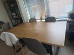 Eettafel met zwarte poten 6 per, Huis en Inrichting, Tafels | Eettafels, Ophalen, 50 tot 100 cm, Zo goed als nieuw, Vijf personen of meer