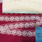 Kant wit 3 cm breed, haspel van 25 meter voor 5,00, Hobby en Vrije tijd, Naaien en Fournituren, Ophalen of Verzenden, Nieuw, Kant