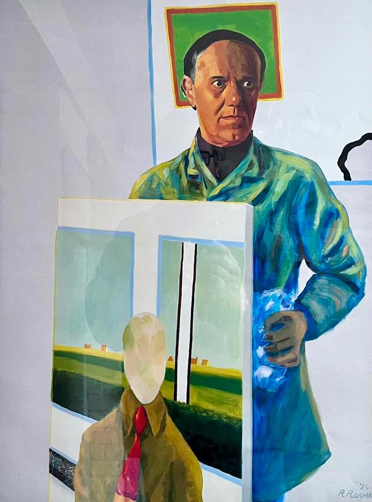 Roger Raveel - Prent 49 x 39 cm - Nieuwstaat - Met kader, Antiek en Kunst, Kunst | Litho's en Zeefdrukken, Ophalen of Verzenden