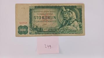 Tsjecho-Slowakije 100 kronen 1961 sto korun ceskolovenskych beschikbaar voor biedingen