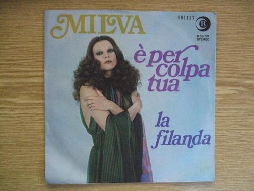 MILVA  E PER COLPA TUA / LA FILANDA, CD & DVD, Vinyles Singles, Comme neuf, Single, Pop, 7 pouces, Enlèvement ou Envoi