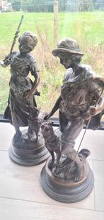 Ensemble de grandes statues en bronze (L. Auguste Moreau) -, Bronze, Enlèvement ou Envoi
