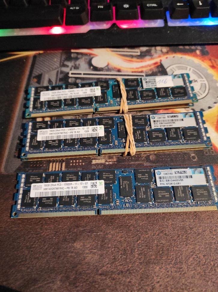 SK Hynix 16GB DDR3 RAM-geheugen voor servers! , Computers en Software, RAM geheugen, Zo goed als nieuw, Server, 16 GB, DDR3, Ophalen