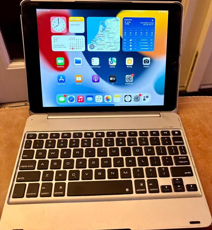 iPad Air 2 64GB WiFi + Cellular (simkaart) + toetsenbordcase, Computers en Software, Apple iPads, Gebruikt, Apple iPad Air, Wi-Fi en Mobiel internet