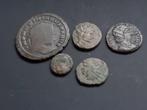 Munten - Romeins -lotje van 5 stuks brons, Ophalen of Verzenden, Munten