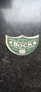 Oud bieretiket bock grandes br. De l'etoile Bavaro Anvers, Ophalen of Verzenden, Zo goed als nieuw