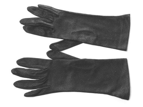 Gants noirs en satin à motifs petits trous vintage 6 - 6.5, Kleding | Dames, Mutsen, Sjaals en Handschoenen, Gedragen, Handschoenen