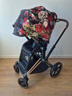 CYBEX Priam Rosegold Spring Blossom Dark kinderwagen, Verstelbare duwstang, Zo goed als nieuw, Ophalen, Kinderwagen