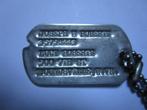 DOG  TAG   U.S.A., Ophalen of Verzenden, Landmacht, Overige typen