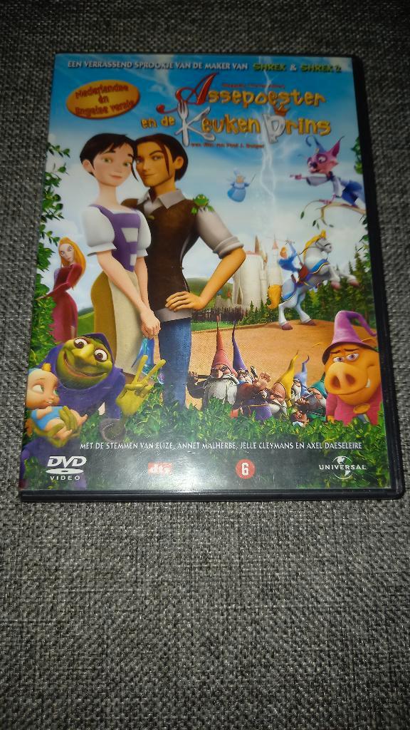 DVD Assepoester en de Keukenprins, Cd's en Dvd's, Dvd's | Tekenfilms en Animatie, Gebruikt, Ophalen of Verzenden